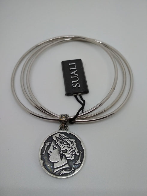 Bracciale argento 925 donna rigido con moneta SUALI' BM1946 | Gioiellitosti.it